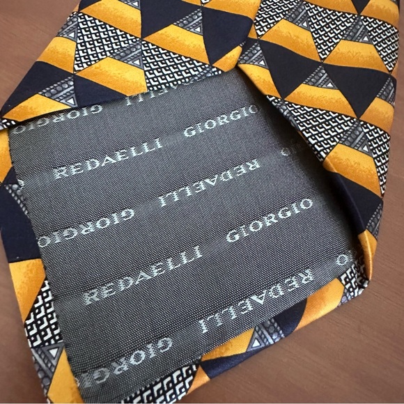 Giorgio Redaelli geometric print silk tie - Picture 3 of 5
